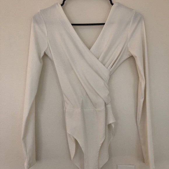White Long Sleeve Bodysuit - Picture 1 of 2
